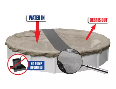 12 ft Ultimate Self Draining Winter Pool Cover For Above Ground Swimming Pools
