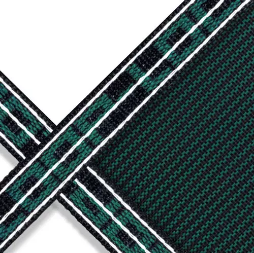 16x32 Rectangle Loop-Loc II Super Dense Green Mesh In-Ground Pool Safety Cover with 4' x 8' Left 2' Offset Step