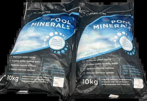 2 bags of Pureswim Minerals 10kg (a great substitute for Enhanced Mineral Additive Magnesium for pools and spas with 80% Magnesium) -