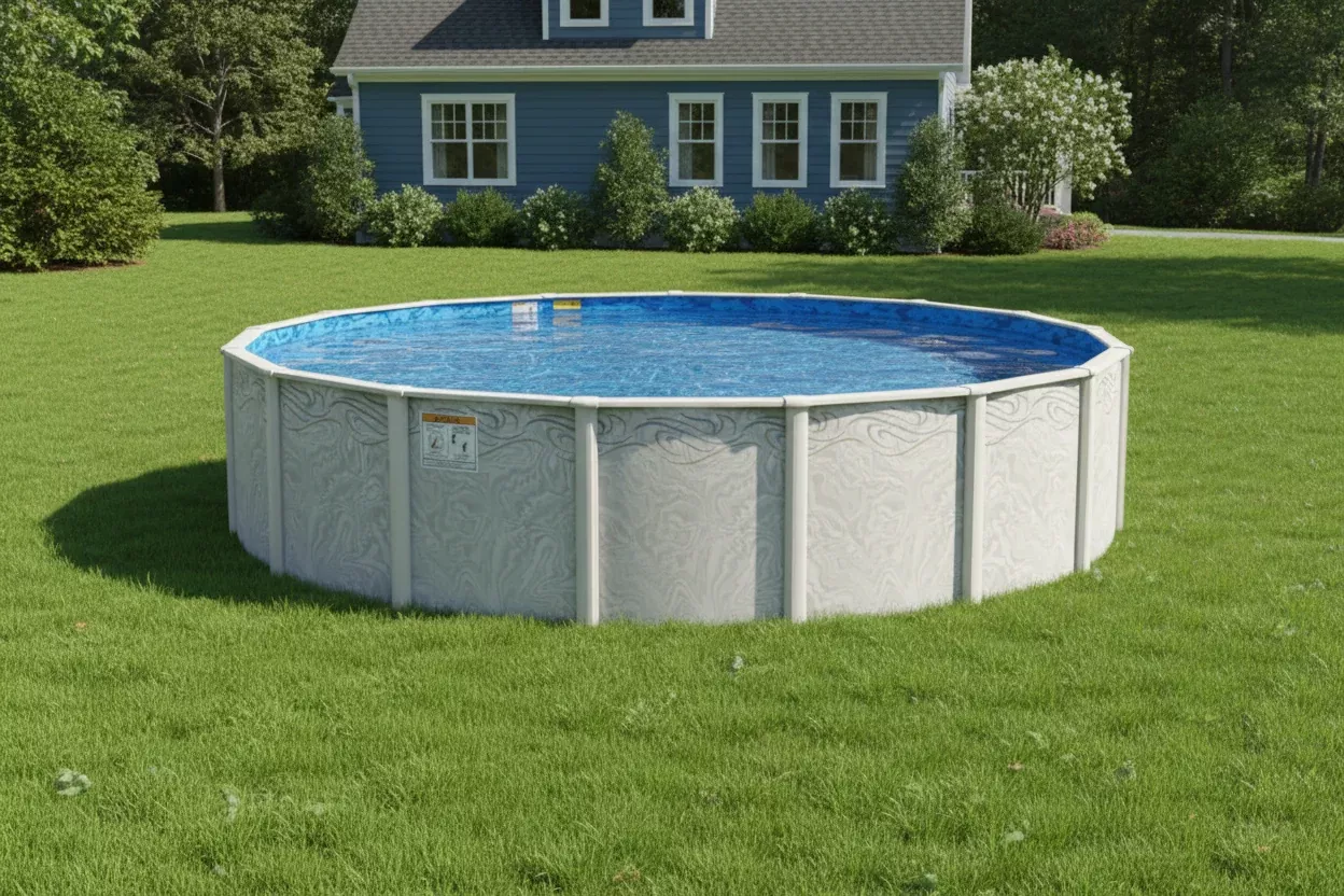27' x 52" Round Bay Burst Resin Above Ground Pool