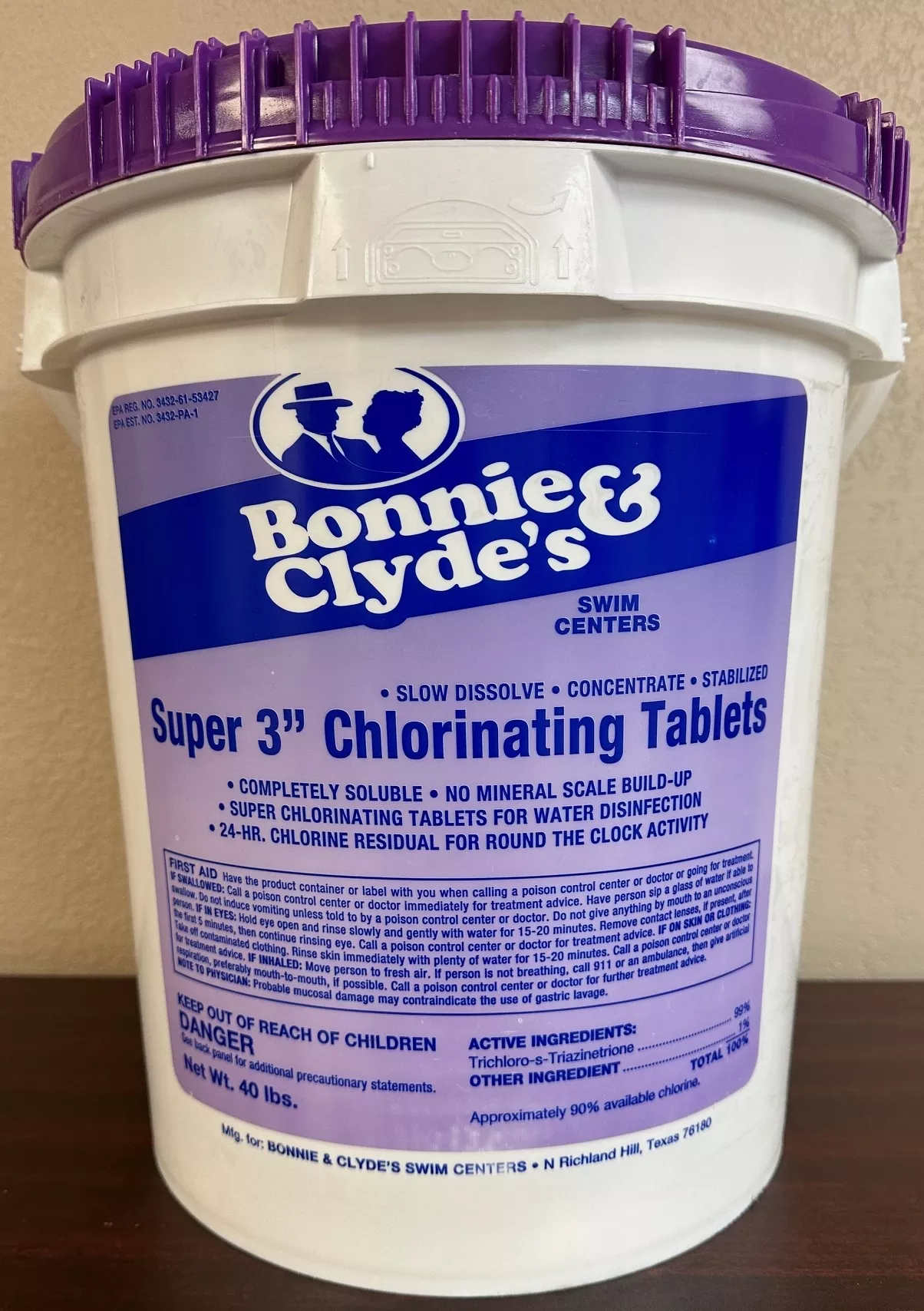 3″ Giant Chlorine Tablets 40Lb