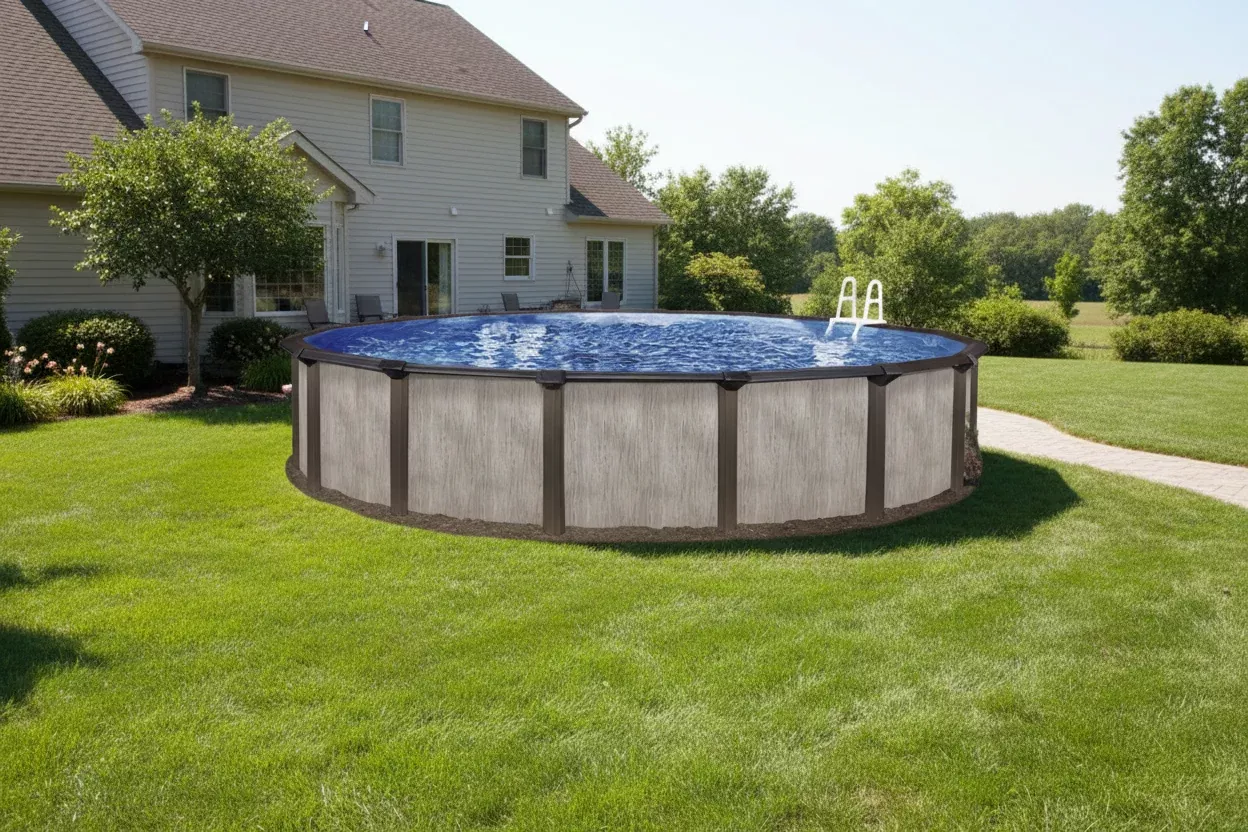 30' x 52" Round Lagoon Luxe Hybrid Above Ground Pool