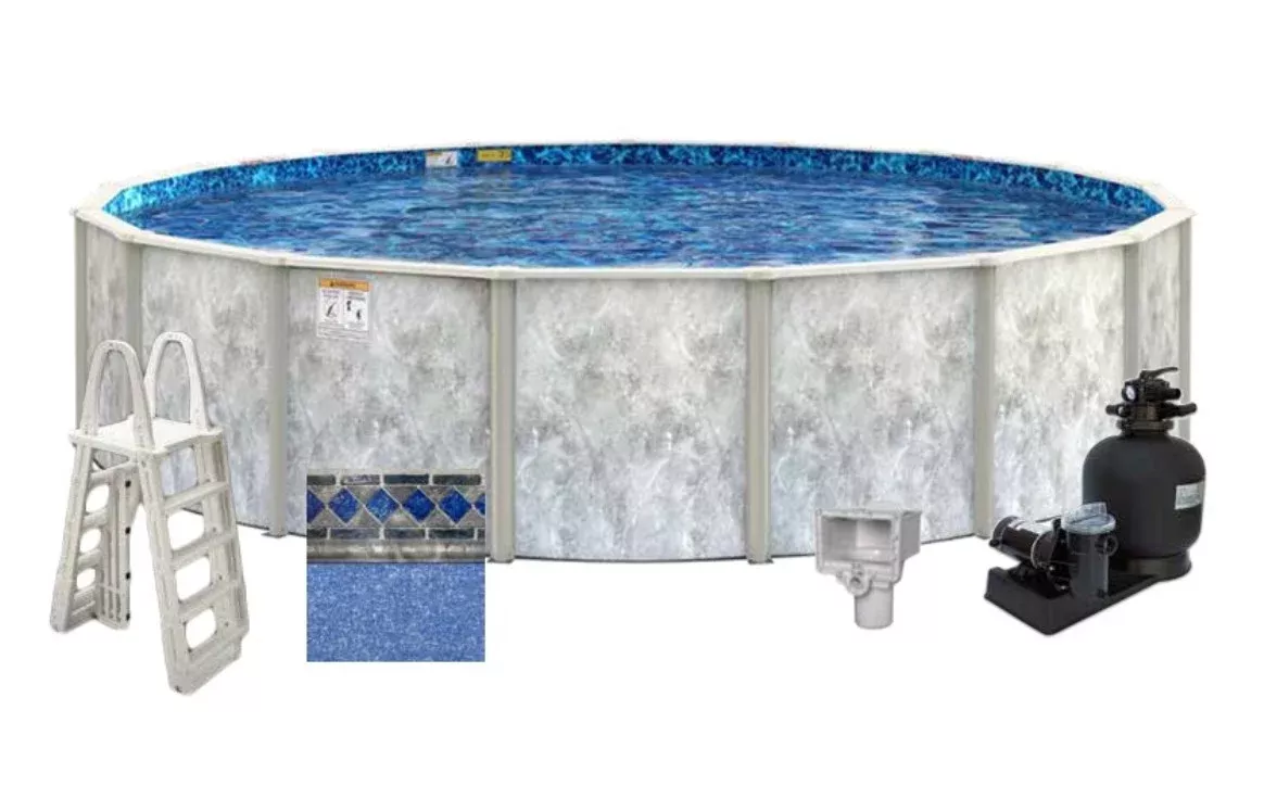30' x 52" Round River Breeze Above Ground Pool Package - Essentials Package