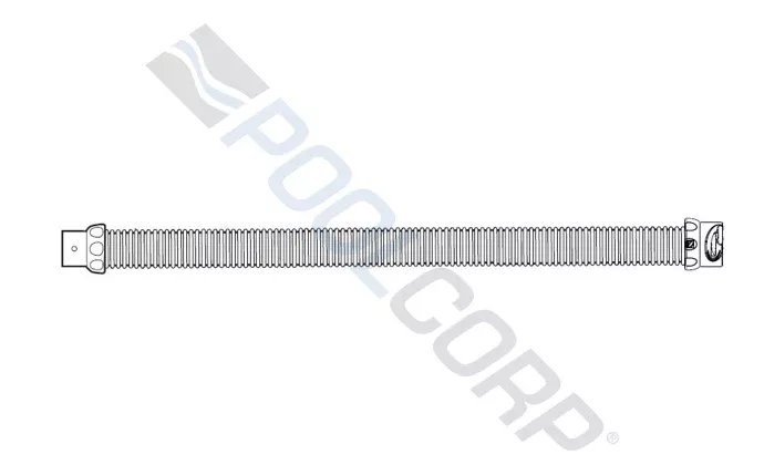 39" (1m) Blue/Gray Twist-Lock Hose for Pool Cleaner