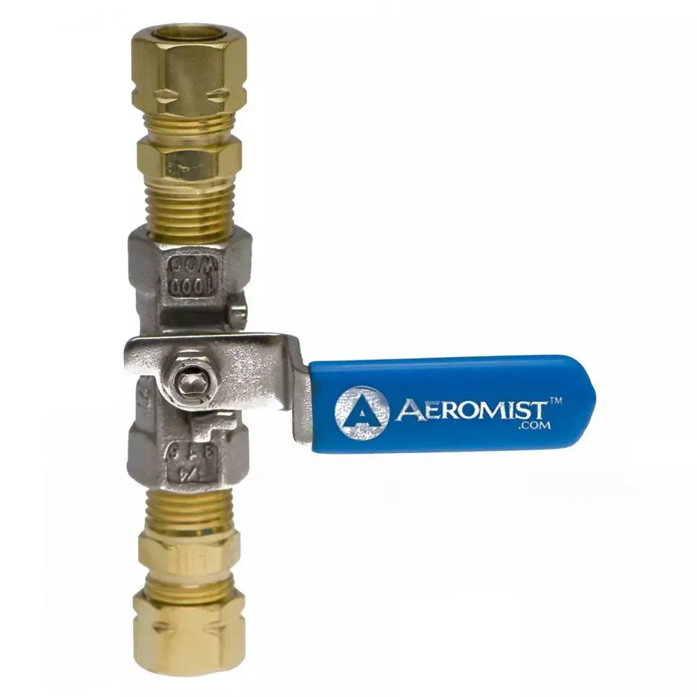 Aeromist Stainless Ball Valve with Brass Compression Fittings | Model: 52474