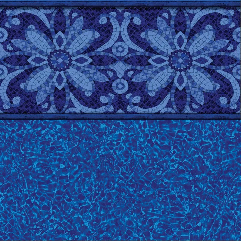Agra Tile, Brilliant Blue Bahama Floor In Ground Pool Liner