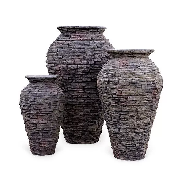 AquascapeStacked Slate Fountain Urns