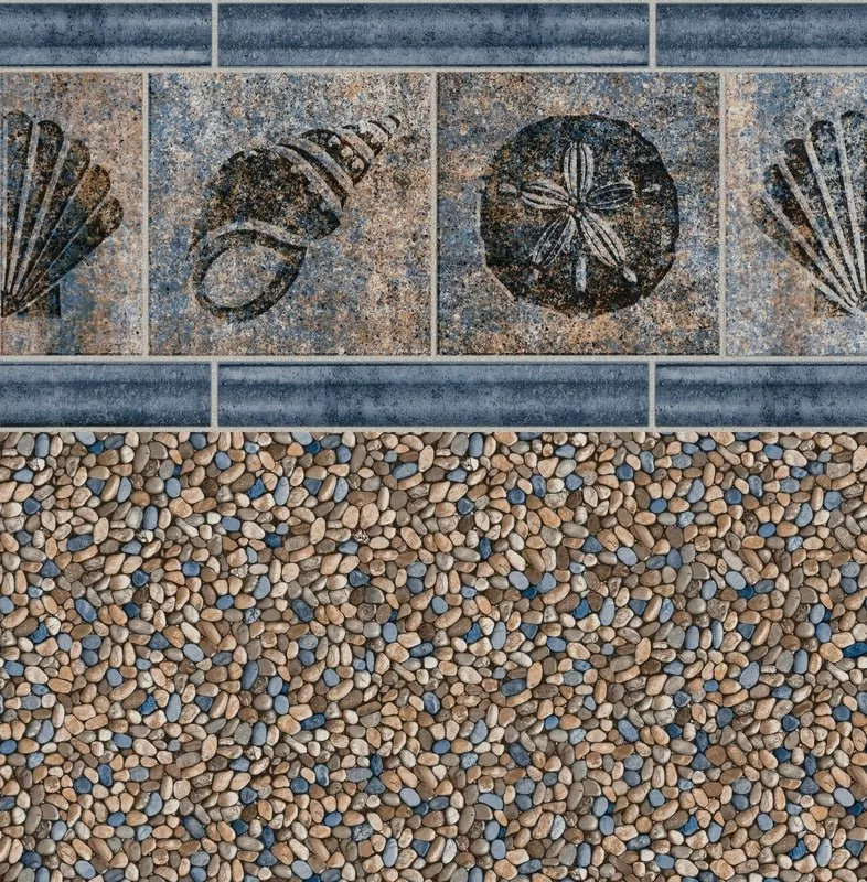 Arena Tile, Clearwater Tan Floor In Ground Pool Liner