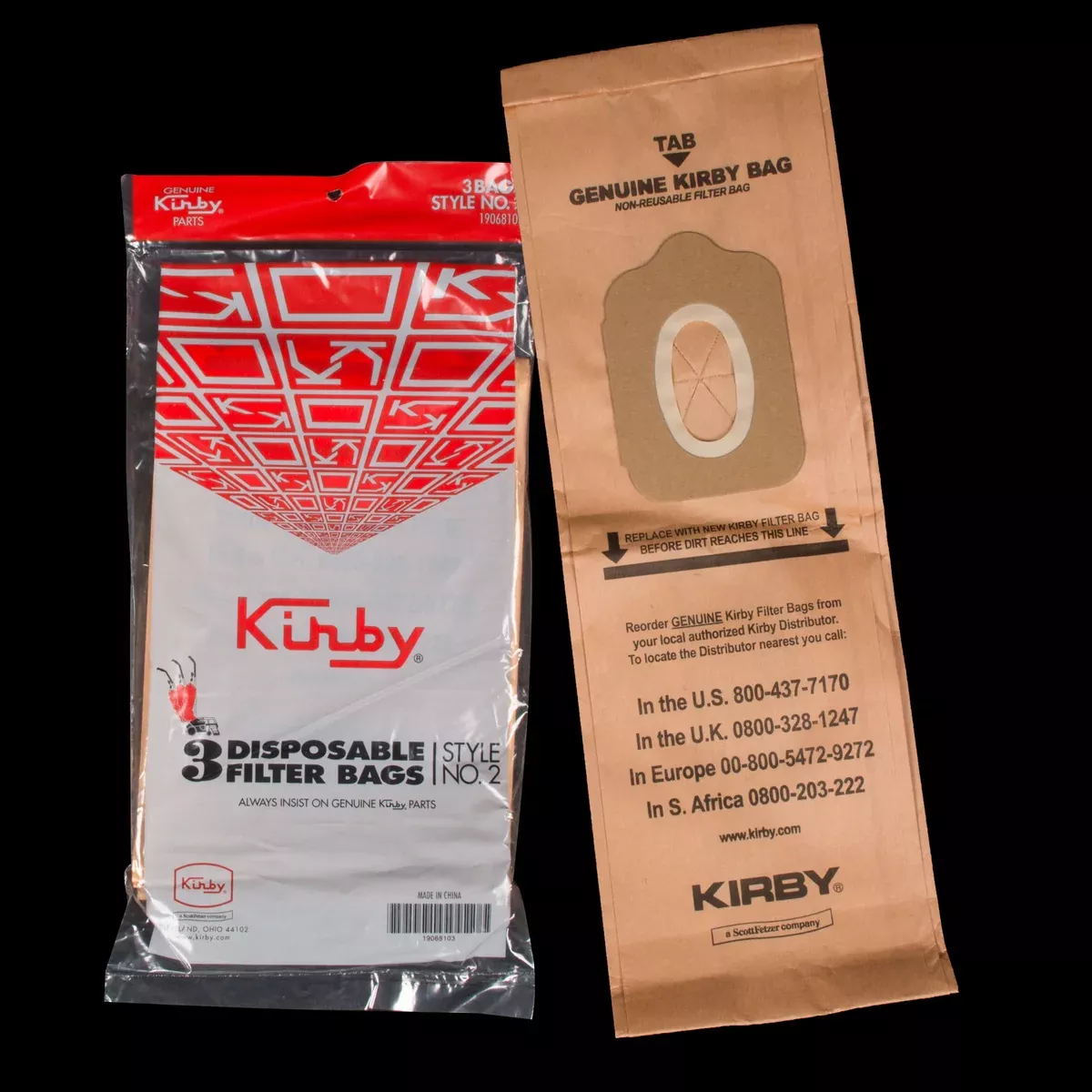 BA10/72 Kirby OEM Paper Bag Style 2 Heritage **3 Pack**