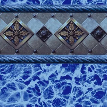 Bayview Blue Tile, Blue Diffusion Floor In Ground Pool Liner