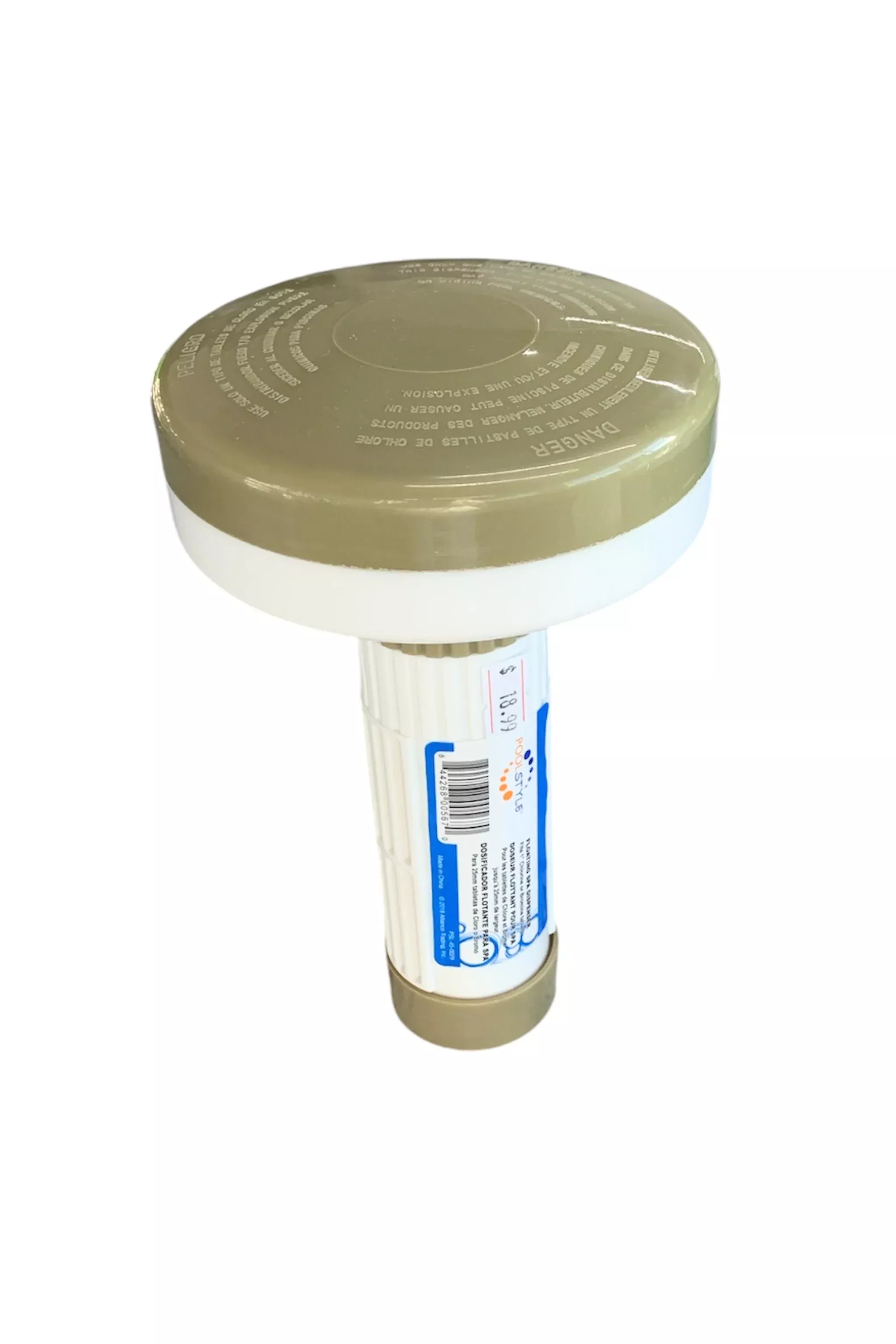 Beige/White Floating 1" Spa Dispenser