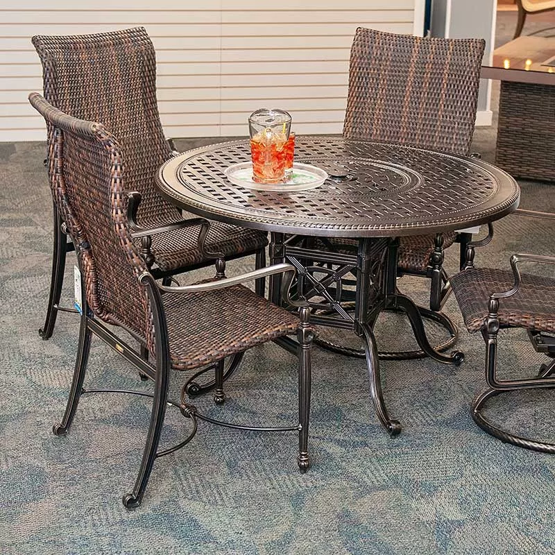Bel Air 48" Woven Patio Dining Set