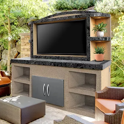 Cal Flame ODC-2 Crystal Outdoor Entertainment Center | Model: ODC-2
