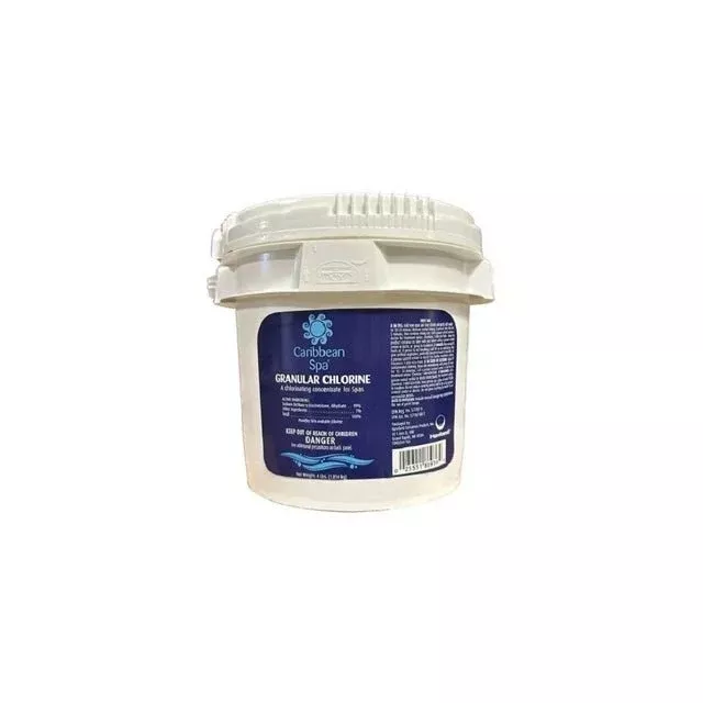 Caribbean Spa Fast Dissolving Granular Chlorine for Hot Tubs and Spas 4Lbs.