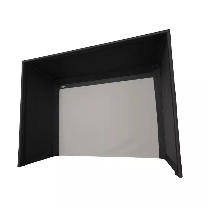 Carl's Place PRO Golf Simulator Enclosure Kit with High-Contrast Gray Impact Screen 9'H × 12'W × 15'D | Model: pgec2-gp-9x12x15