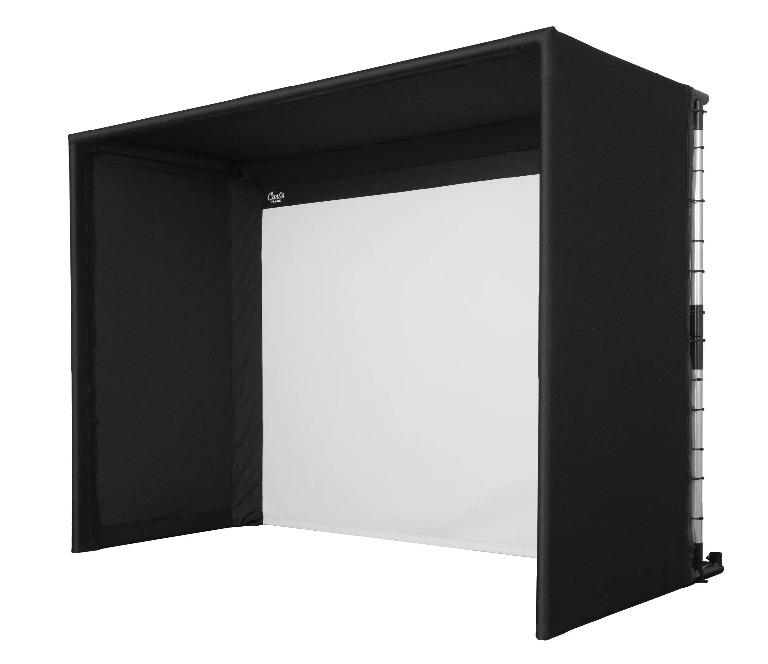 Carl's Place PRO Golf Simulator Enclosure Kit with Premium Impact Screen 10'H × 13'W × 10'D | Model: pgec2-pm-10x13x10