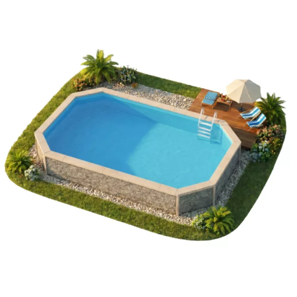 Classic Majestic Rectangular Saltwater Above Ground Pool Kit