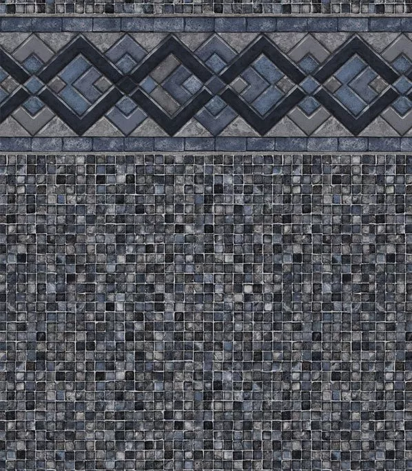 Cobalt Lake Grey Mosaic In Ground Pool Liner