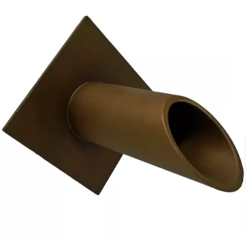 Deco Wall Scupper w/ Diamond Plate, Oil Rubbed Bronze Finish