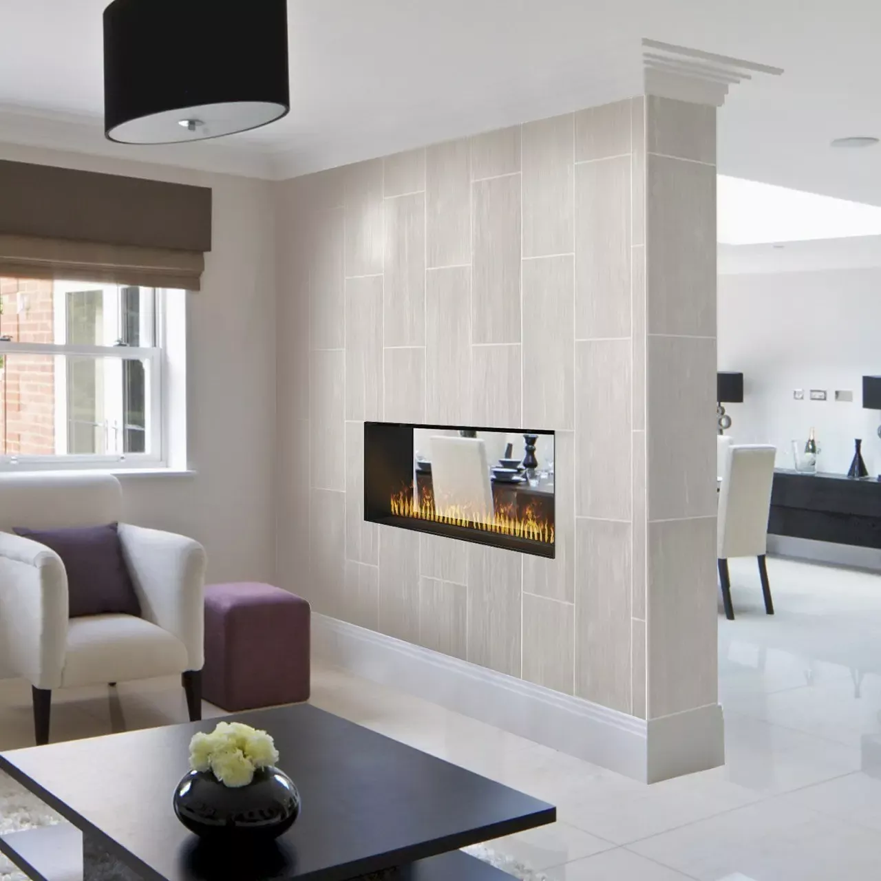 Dimplex Opti-Myst Pro 1000 Built-In Electric System - Includes Electric Cassette, Build-In Box With Heat, Front Glass Pane