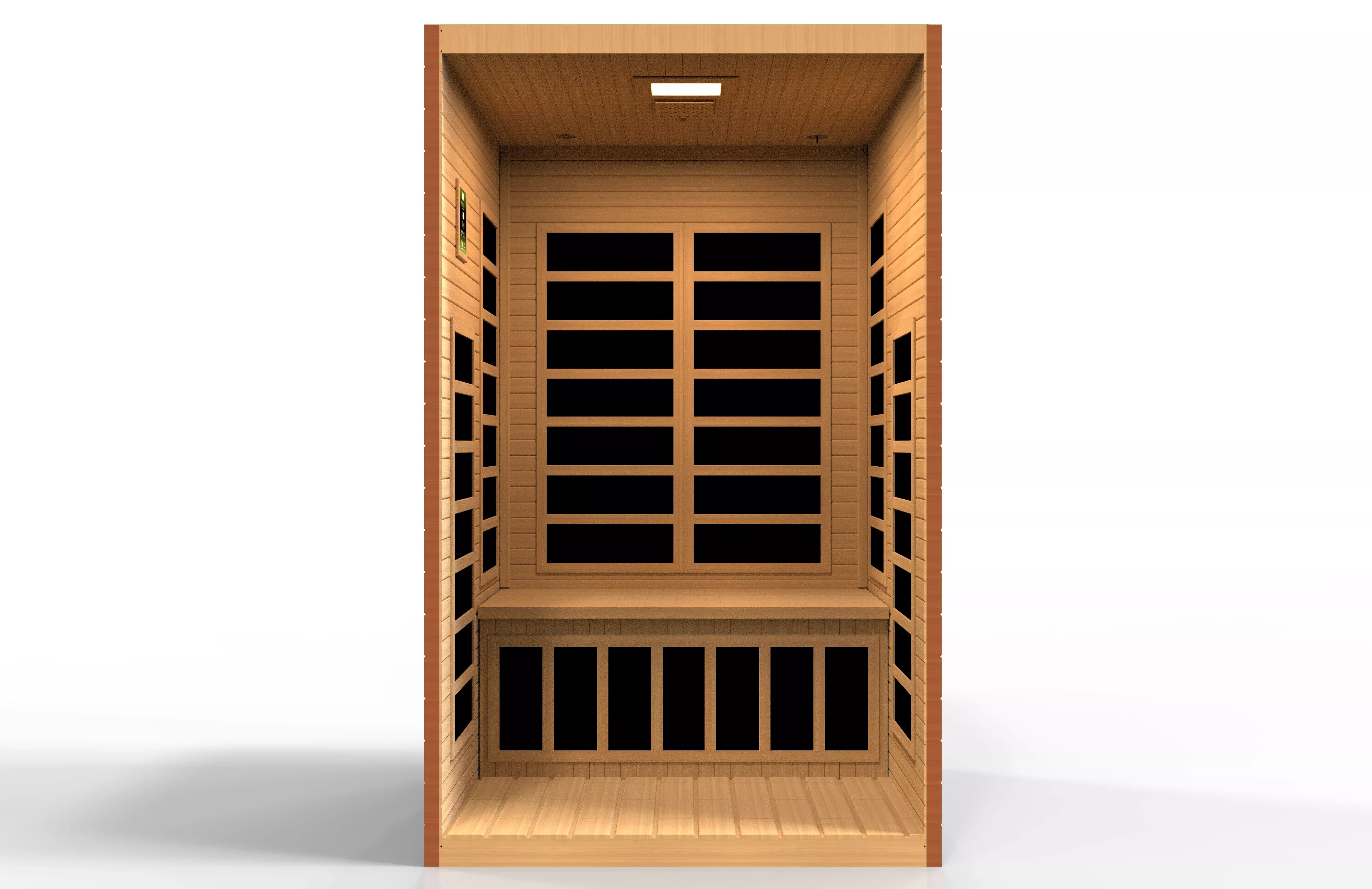 DYN-6209-02 Santiago Elite Golden Designs Dynamic 2 Person Sauna Ultra Low EMF