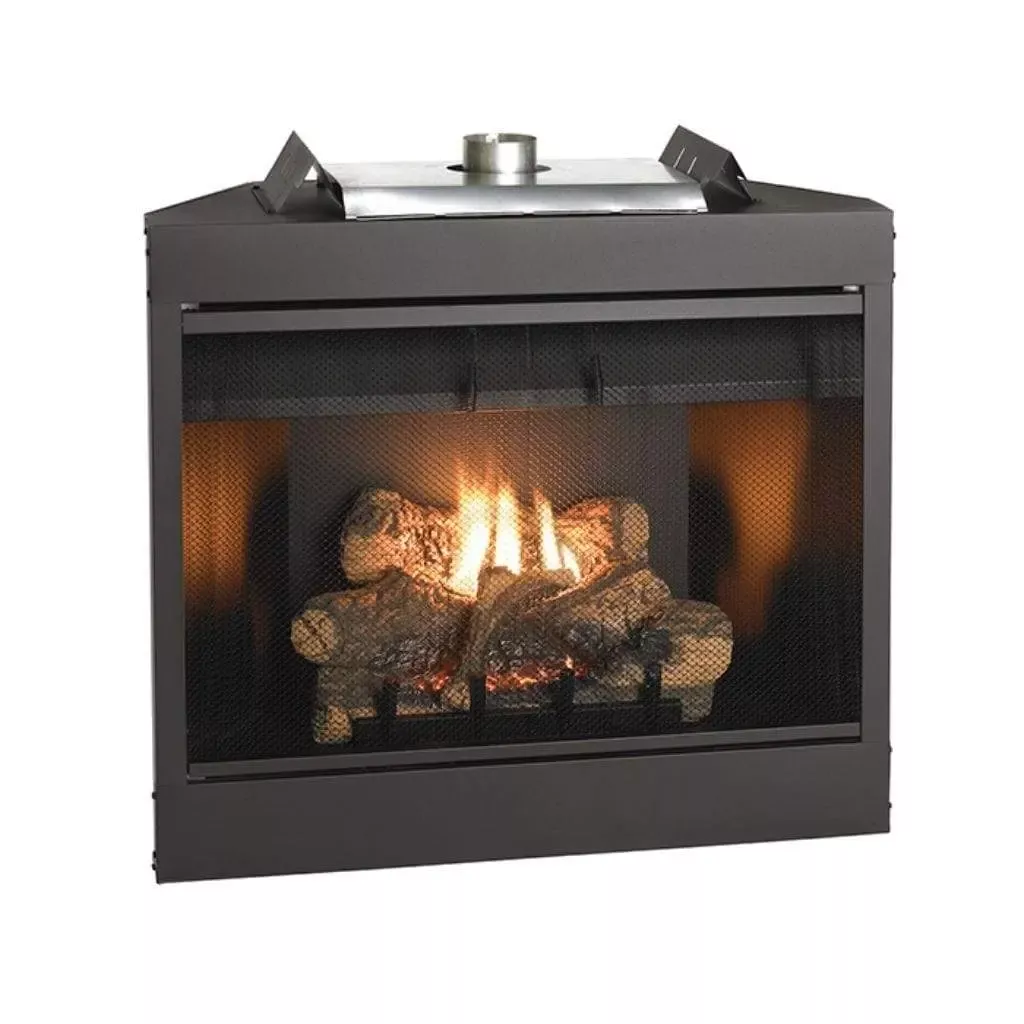 Empire Gas Fireplace Van Buren Deluxe 36" B-Vent Contour Burner LOGSET ECSVBD36