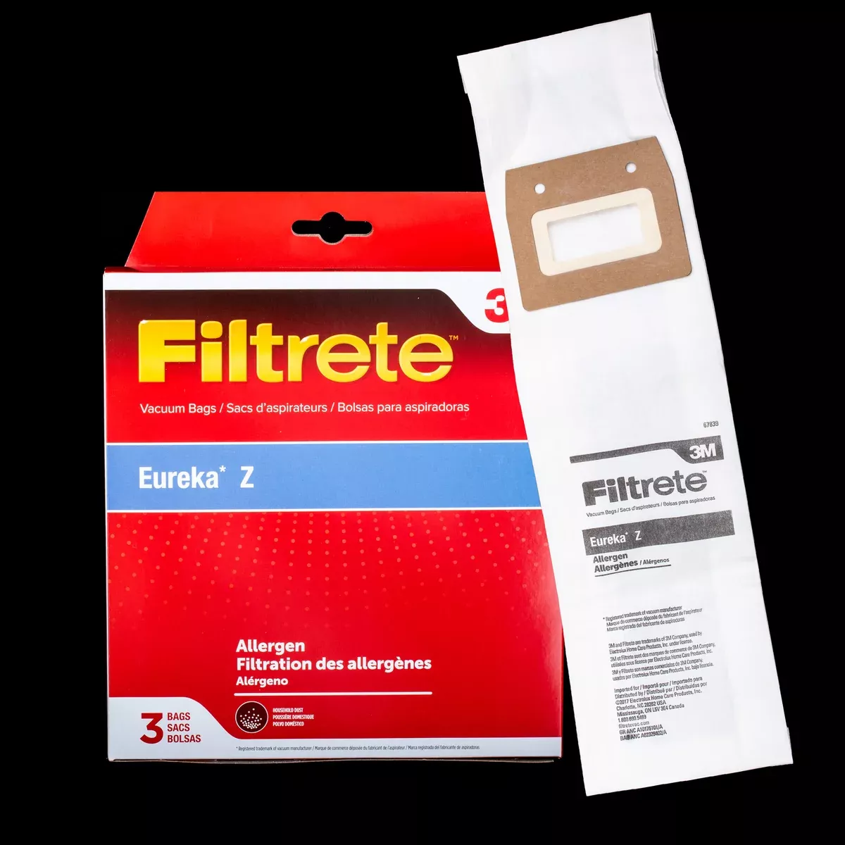 Eureka Type Z,3M Filtrete Vacuum Bag (Pack of 3)