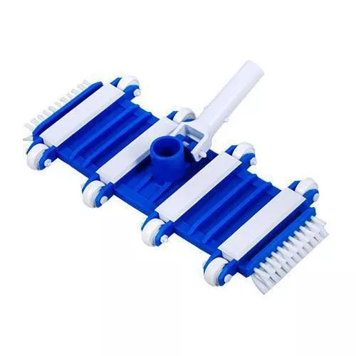 Flexible Pool Vacuum, 14in With Side Brushes -For Concrete & Gunite Pools -11053