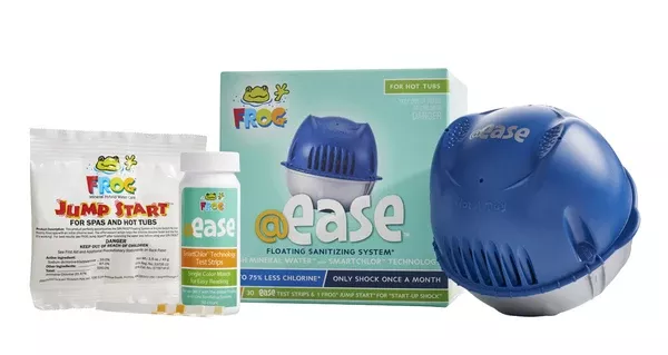 FROG @ease Floating Sanitation System – SmartChlor Hot Tub Sanitizer