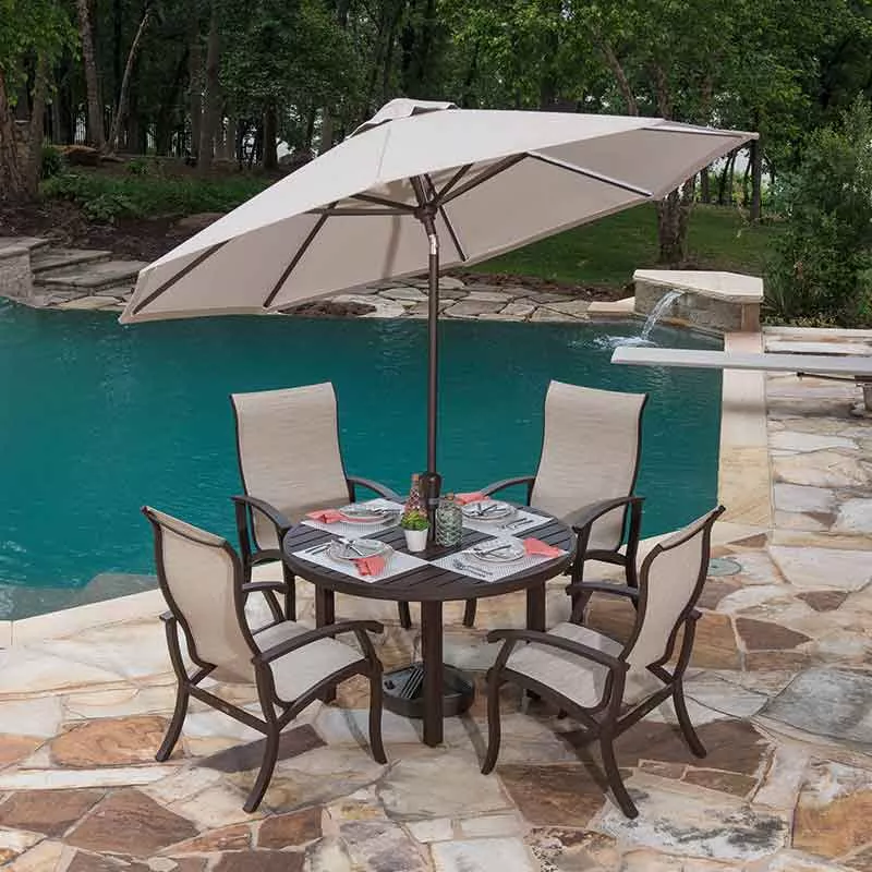 Georgetown 48" Padded Sling Dining Set