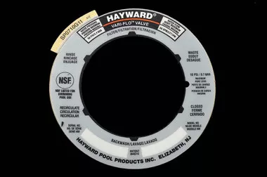 Hayward Multiport ValveSP0714T 40MMValve Label - Decal