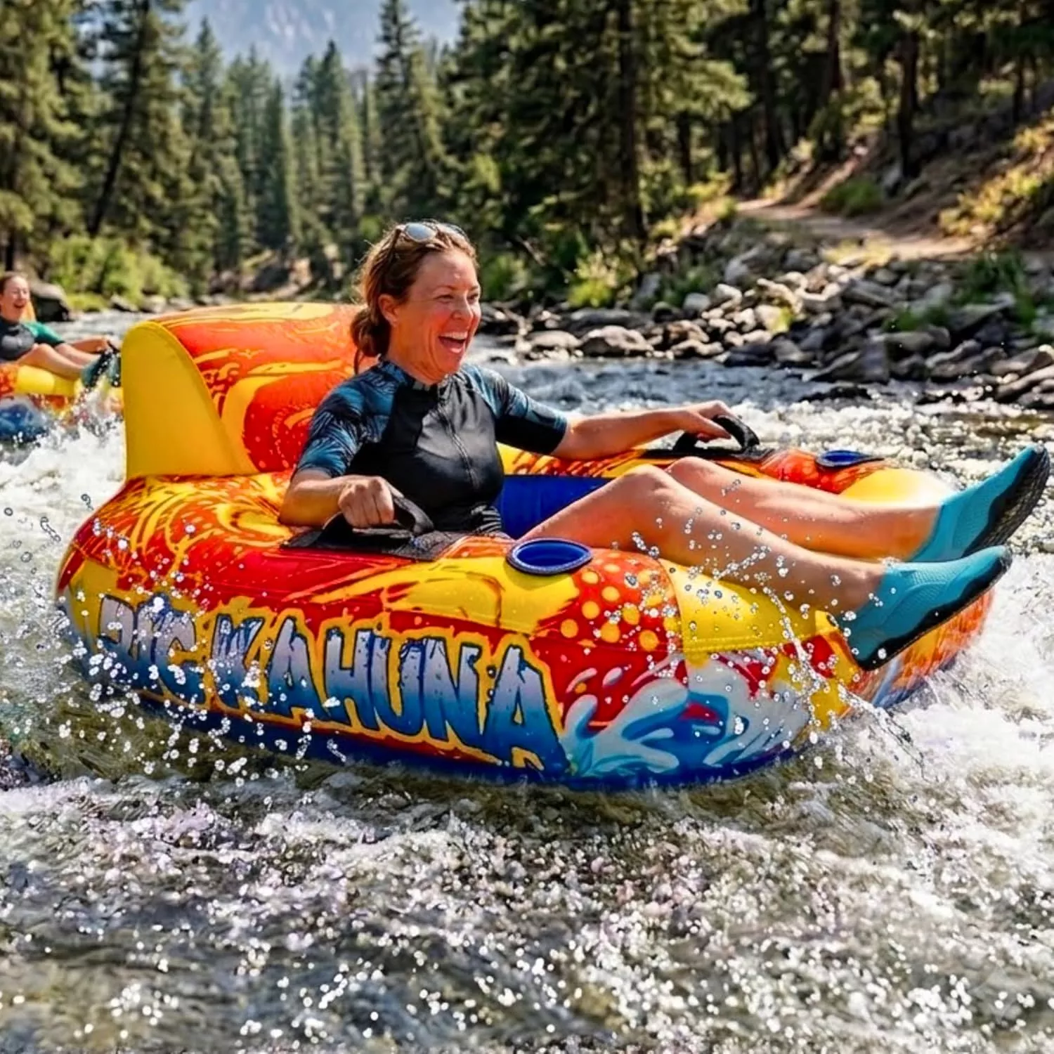 Heavy Duty Inflatable "Big Kahuna" River Float - Supports up to 300lbs