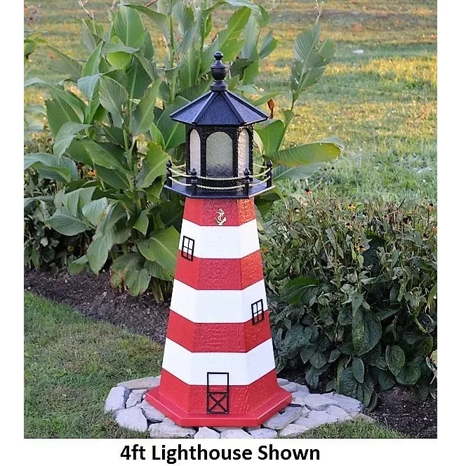 Hexagonal Amish-Made Wooden Assateague, VA Replica Lighthouses