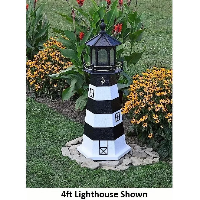 Hexagonal Amish-Made Wooden Bodie Island, NC Replica Lighthouses