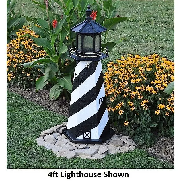 Hexagonal Amish-Made Wooden Cape Hatteras, NC Replica Lighthouses