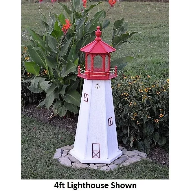 Hexagonal Amish-Made Wooden Cape May, NJ Replica Lighthouses