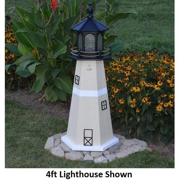 Hexagonal Amish-Made Wooden Split Rock, MN Replica Lighthouses