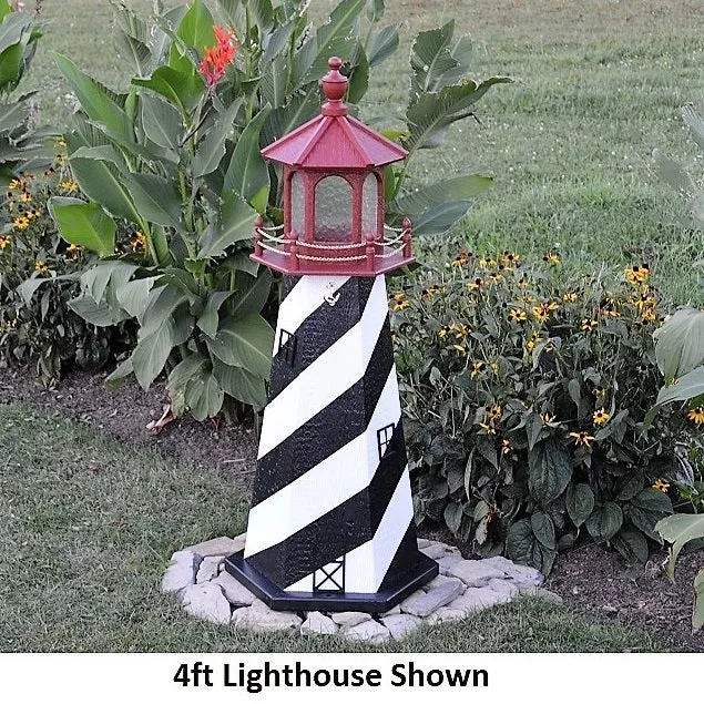 Hexagonal Amish-Made Wooden St. Augustine, FL Replica Lighthouses