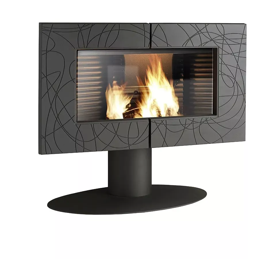 Invicta Wood Stove Symphonia Free-Standing Linear 6115-44