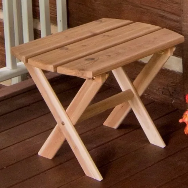 A&L Furniture Co. Amish-Made Cedar Folding Oval End Table