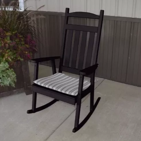 A&L Furniture Co. Amish-Made Pine Classic Porch Rocker