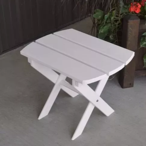 A&L Furniture Co. Amish-Made Pine Folding Oval End Table