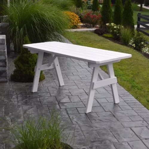 A&L Furniture Co. Amish-Made Pine Traditional Picnic Tables