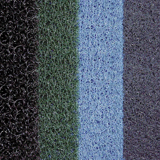 Matala Filter Media Sheets in Black, Green, Blue and Grey