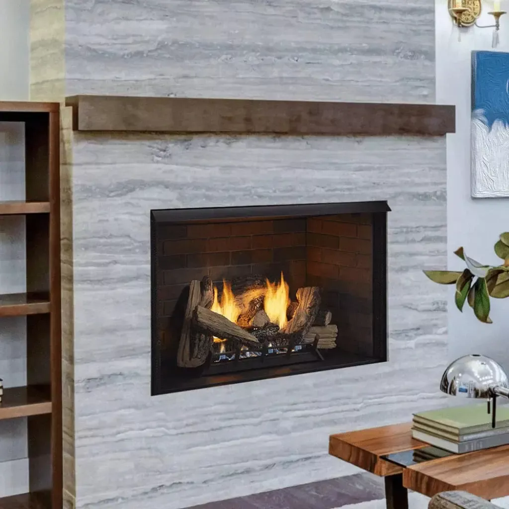 Monessen Gas Fireplace 42" Attribute Universal Circulating Vent-Free Radiant Face & Multitonal Panels MF42AUVF