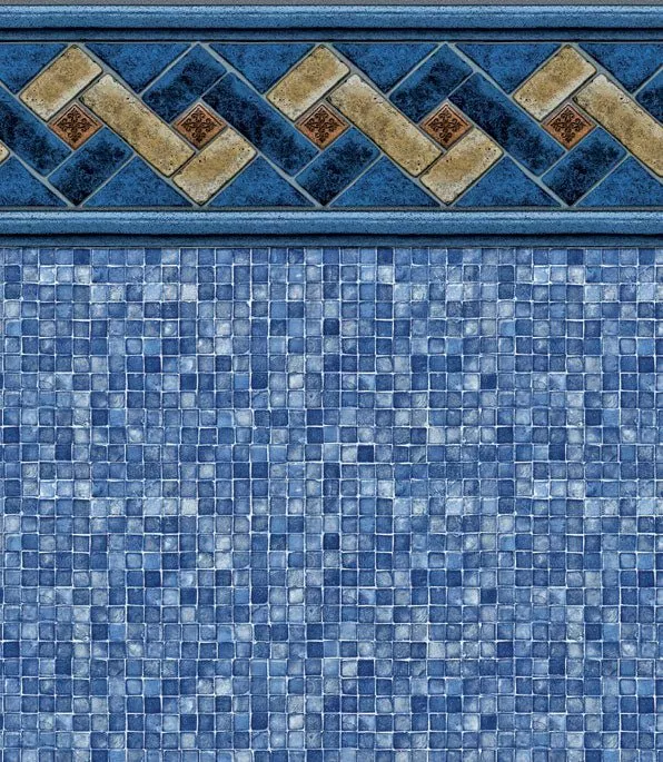 Mountain Top Blue Mosaic In Ground Pool Liner