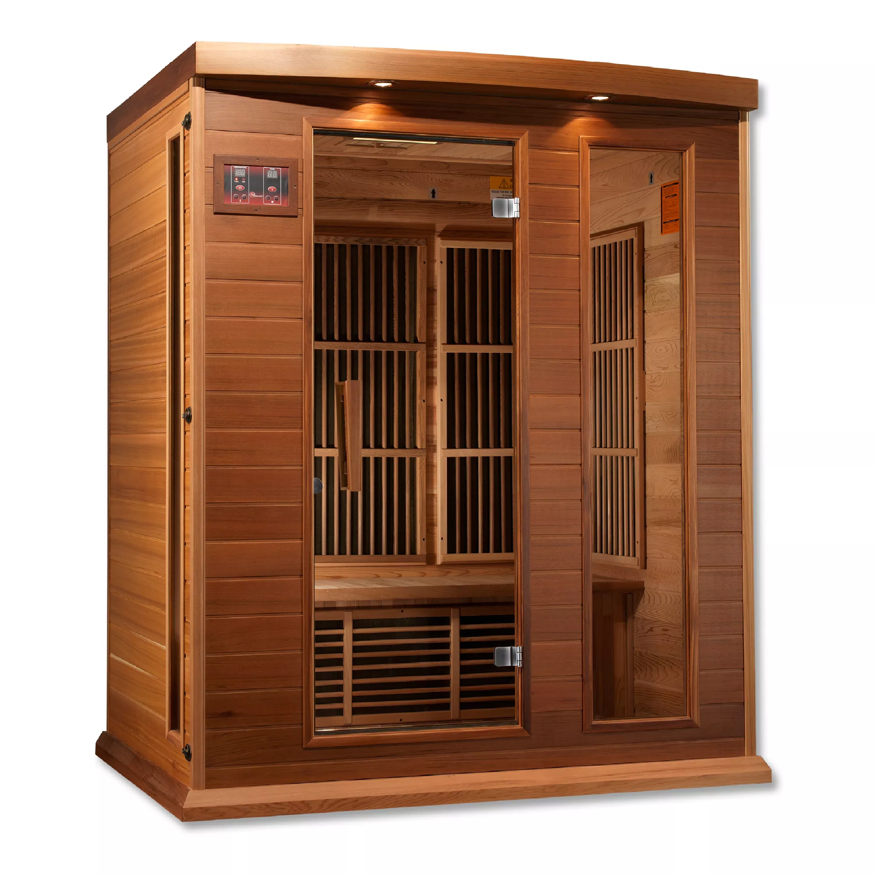 MX-K306-01 CED (Red Cedar) Golden Designs Dynamic 3 Person Sauna Maxxus Low EMF
