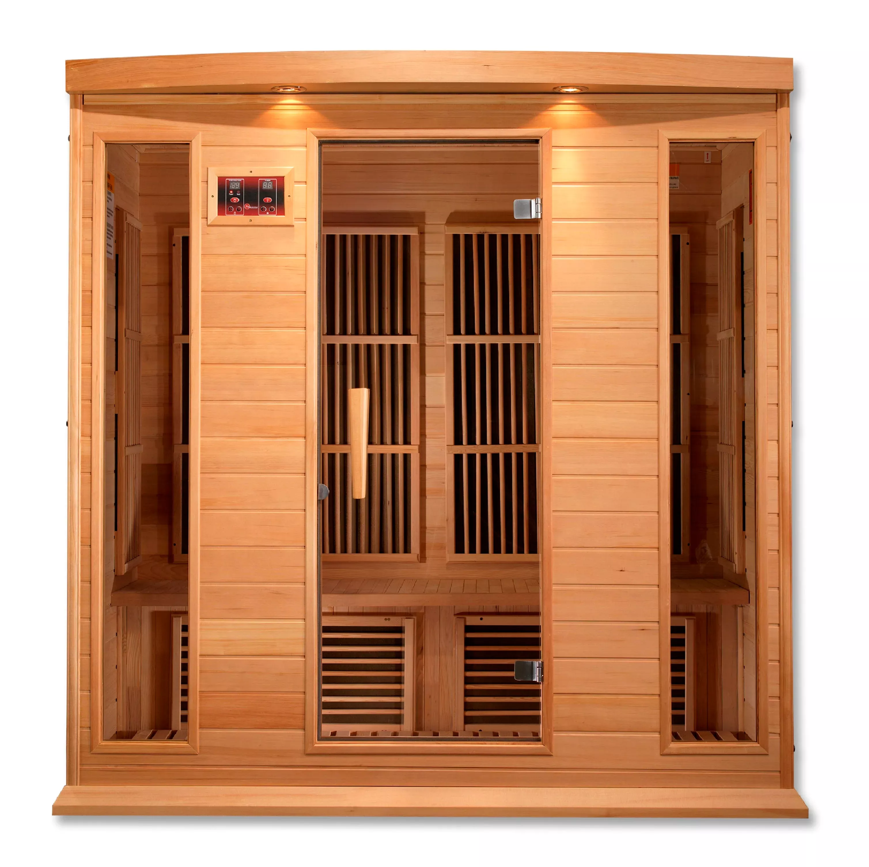 MX-K406-01 CED (Red Cedar) Golden Designs Dynamic 4 Person Sauna Maxxus Low EMF