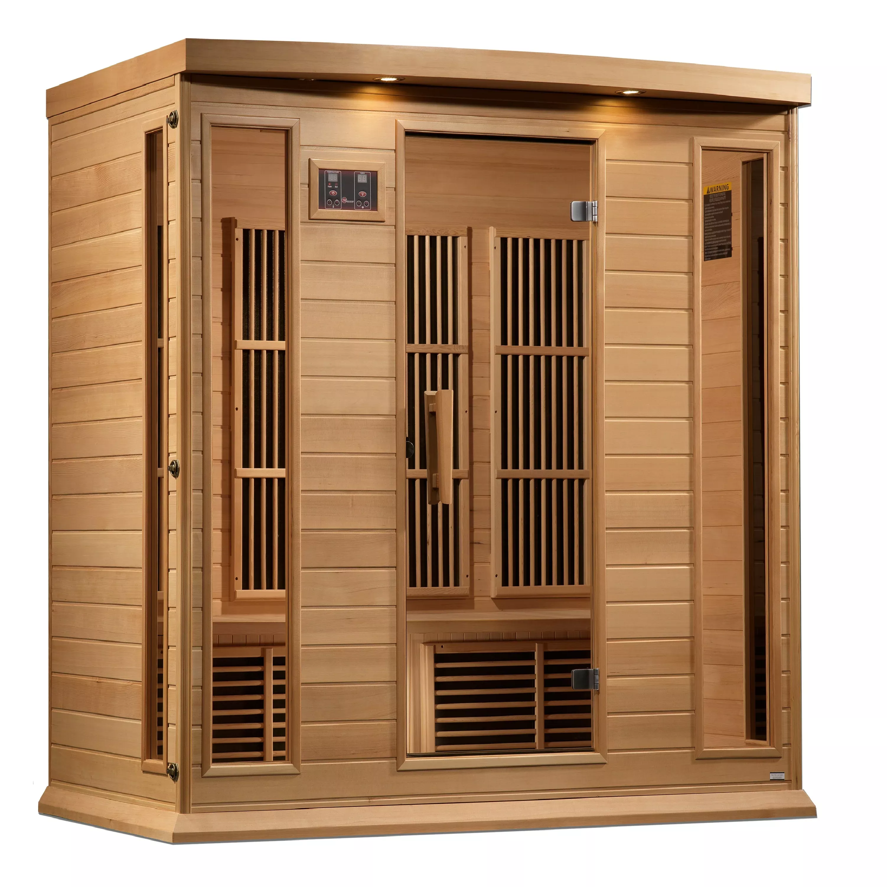 MX-K406-01-ZF (Hemlock) Golden Designs Dynamic 4 Person Sauna Maxxus Near Zero EMF