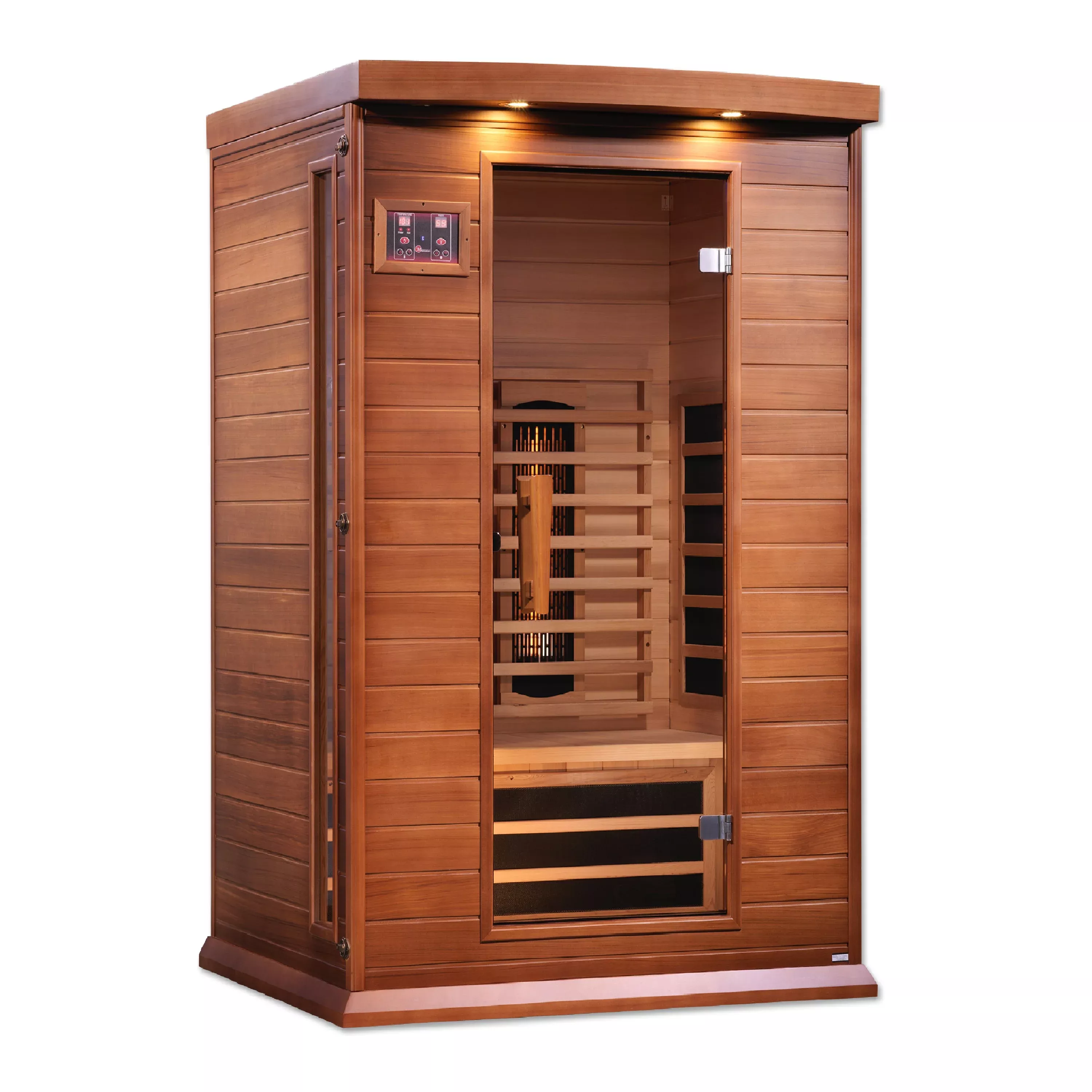 MX-M206-01-FS CED (Red Cedar) Golden Designs Dynamic 2 Person Sauna Maxxus Full Spectrum